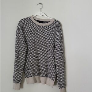 J. Crew navy and cream 100% cotton men’s sweater